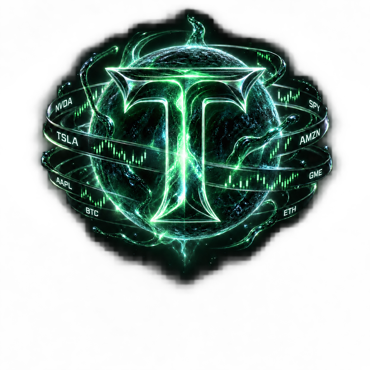 TIKRON market organism with ticker orbits
